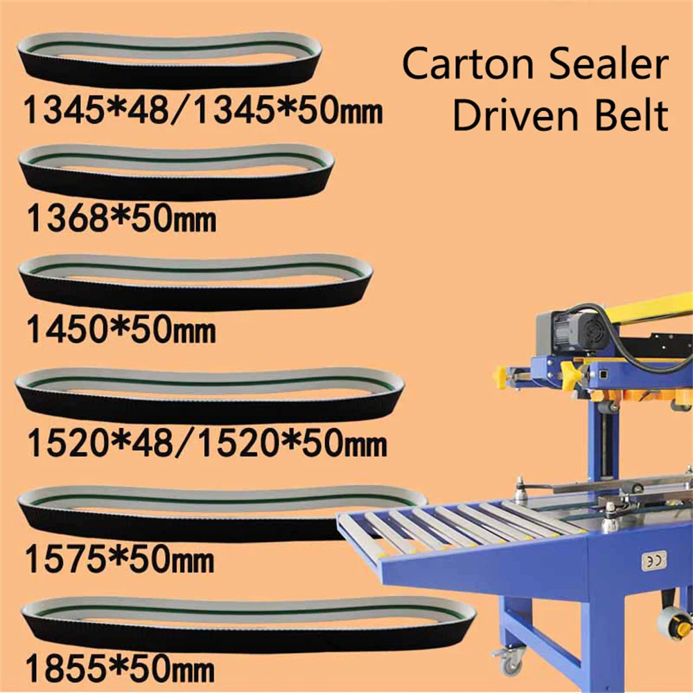 BateRady  Carton Sealer Driven Belt 1520x50x5mm Semi Auto adhesive tap carton sealing machine belt parts,1pcs price