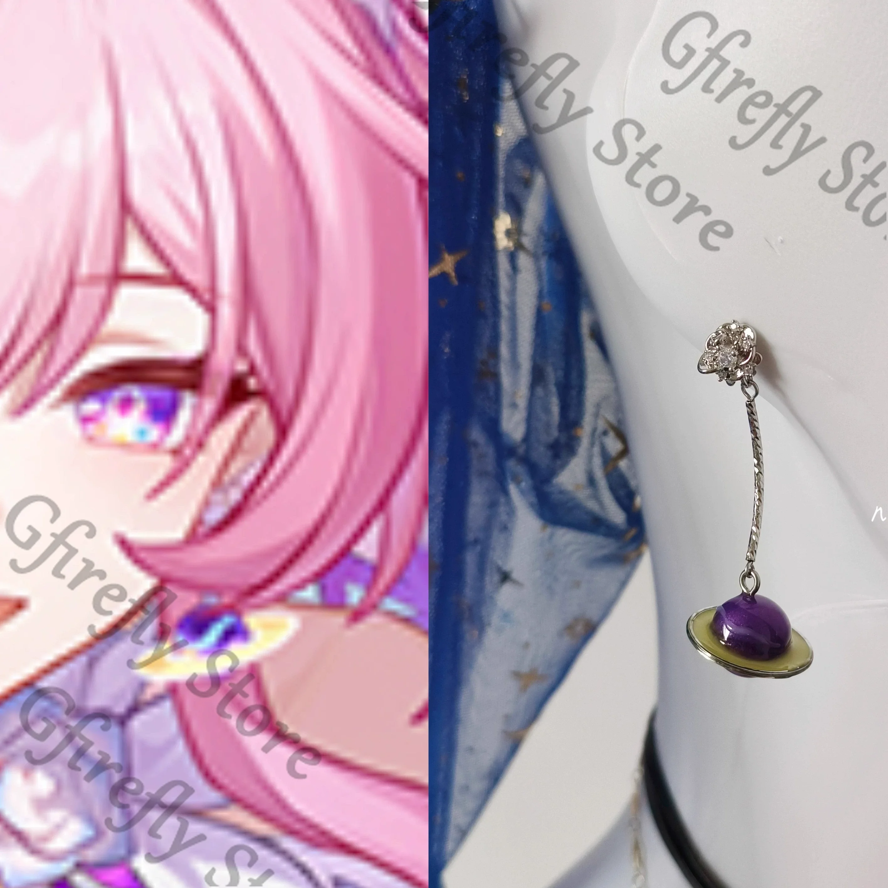 

Honkai: Star Rail Cyrene Ear Loop Hallowmas Earring Props Cosplay Costumes Headwear Comic-con Creativity Ornaments New Arrival
