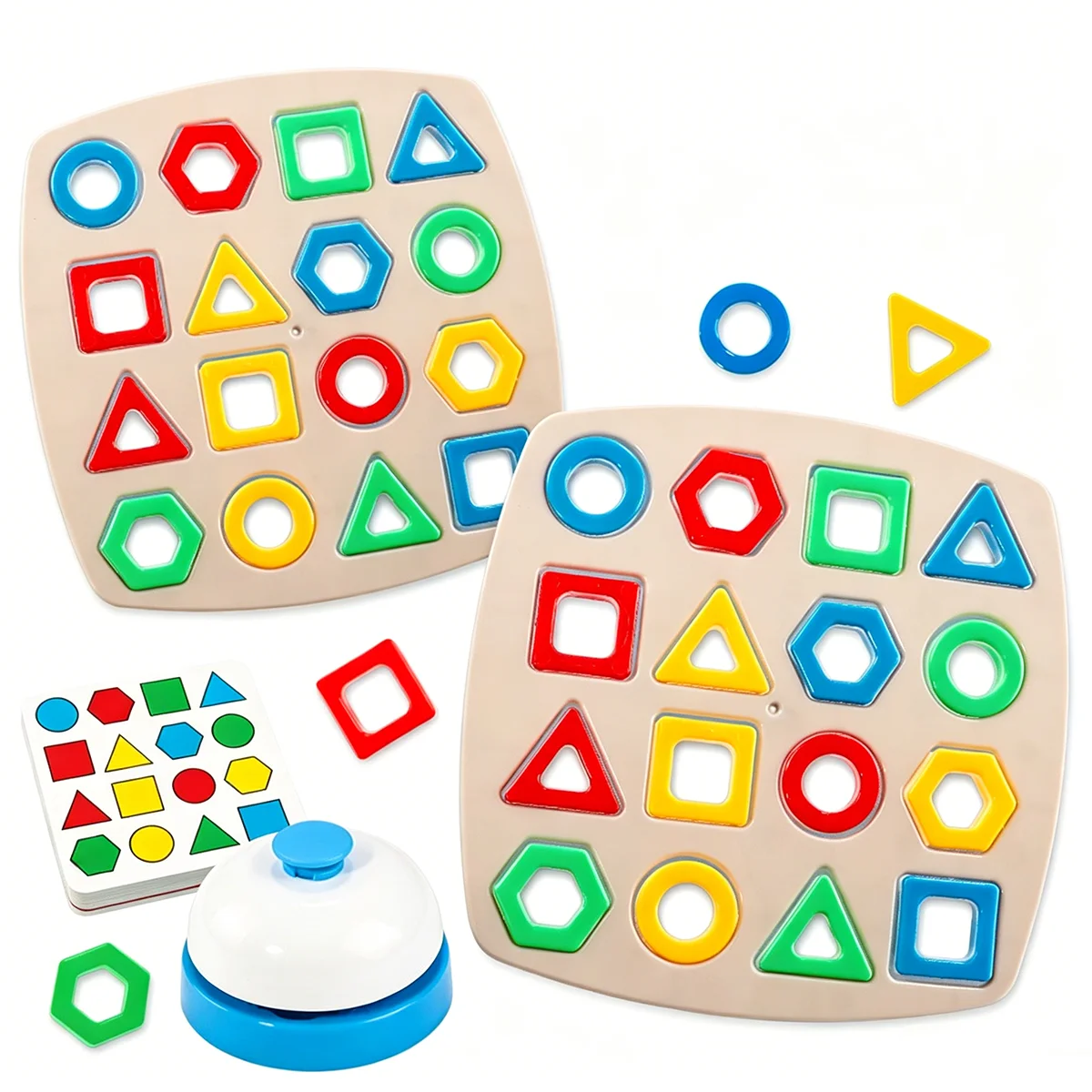 Montessori Color Geometric Shape Matching Handeye Coordination Kid Thinking Training Concentration Parent-child Interactive Game