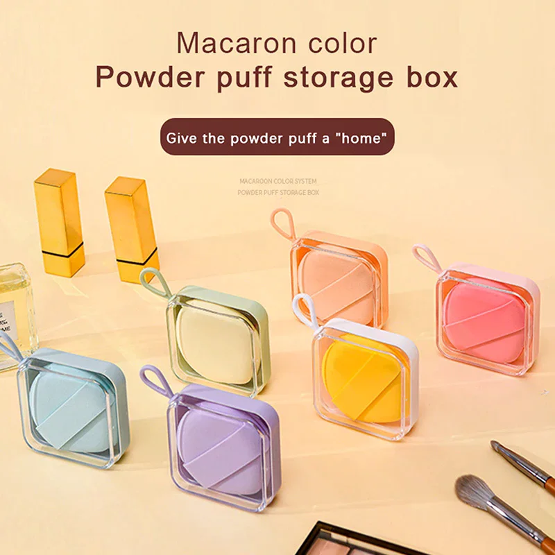 Makeup Sponge Holder Air Cushion Container Beauty Storage Case Travel Protable Cosmetic Puff Holder Box Empty Eco-Friendly