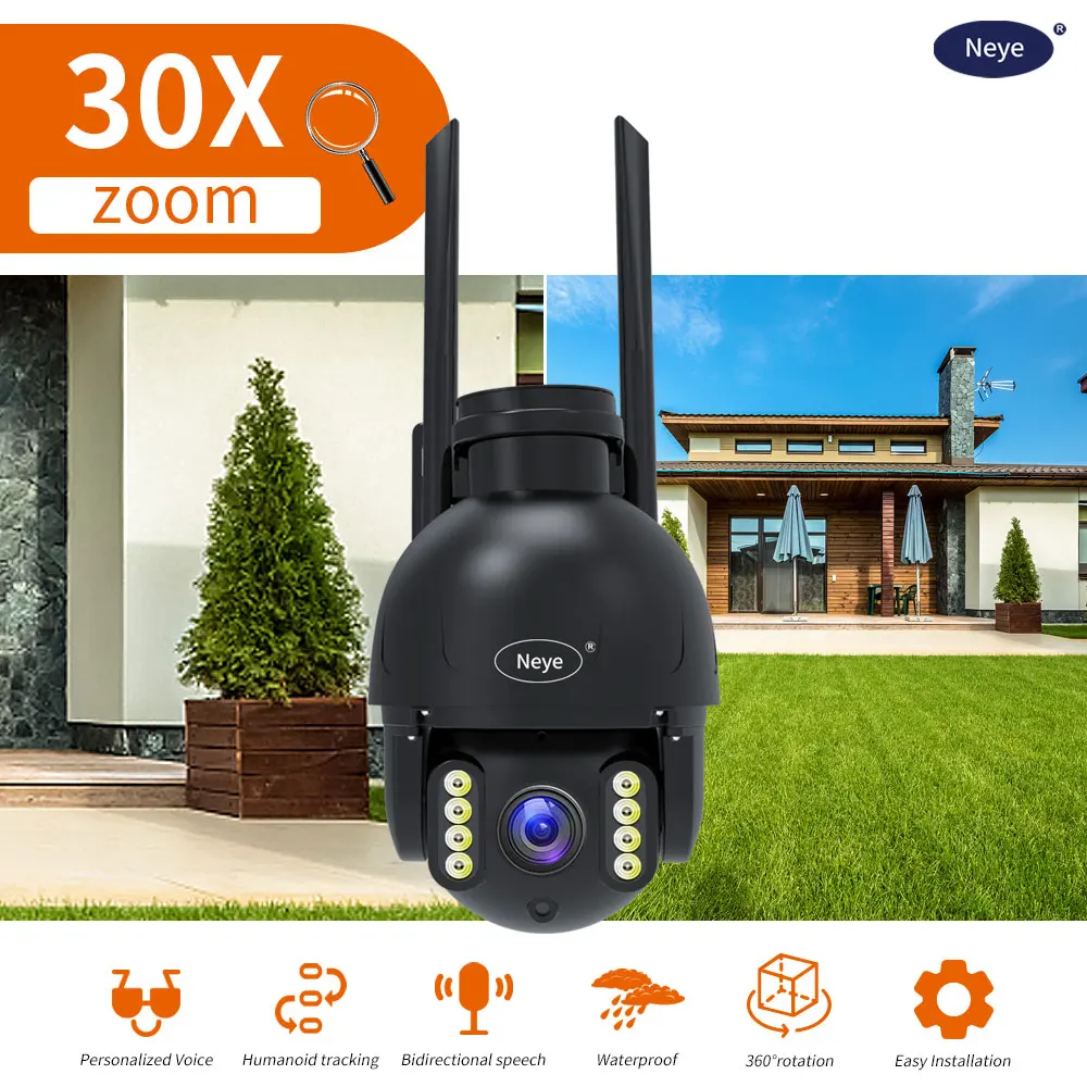 8MP 4K WiFi Camera Outdoor Home Security IP Camera 30X Zoom Fast Pan Tilt Camera P2P CCTV Security Video Monitor