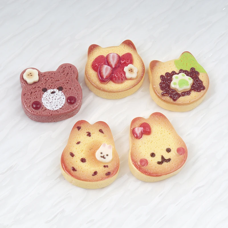 10/100PCS Resin Accessories Cute Rabbit Cake Bake Cat Scrapbooking Patch Craft DIY Children Hairwear Jewelry Decoration Cup