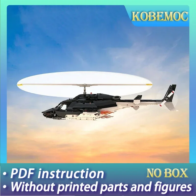 

Military Series YcMoc Building Blocks Special Ops Helicopter Airwolf Model Technology Bricks DIY Airplane Toys For Kids Children