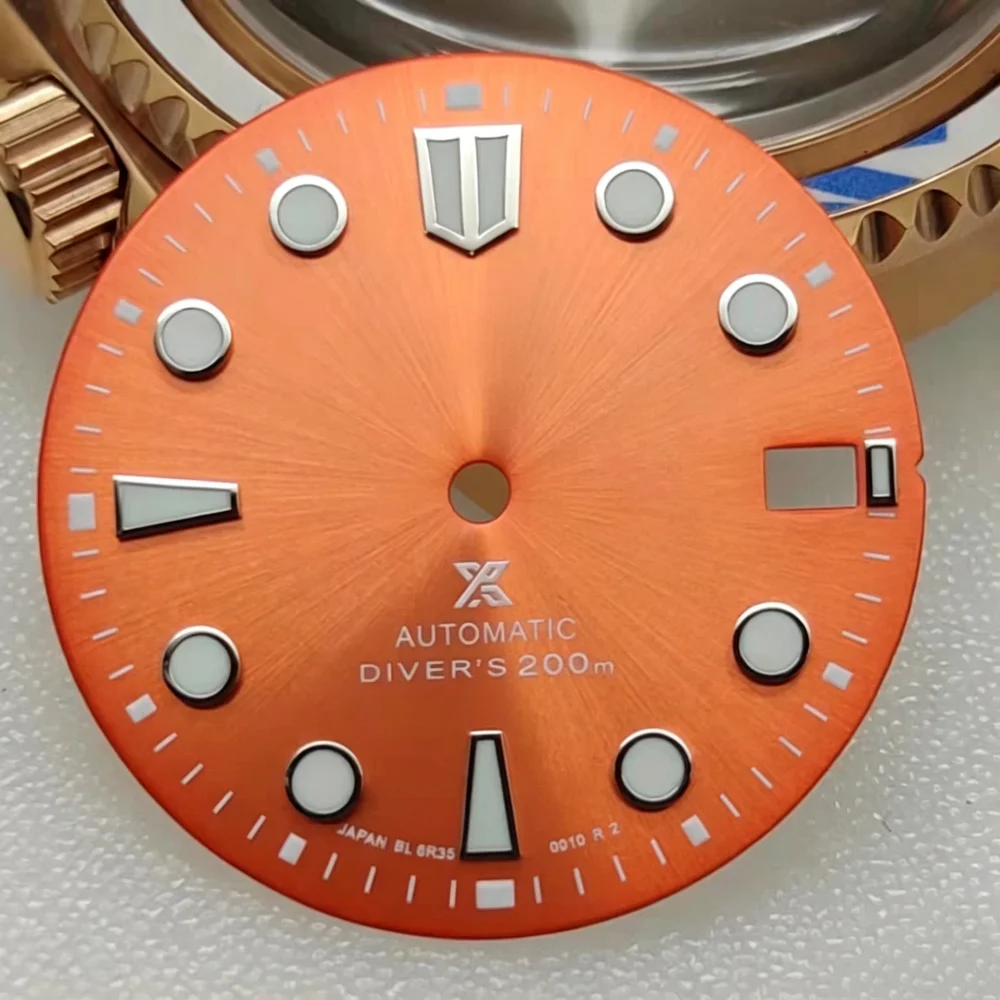 NH35 dial, NH36 dial, 28.5mm S dial,  green luminous dial, suitable for Seiko modification parts