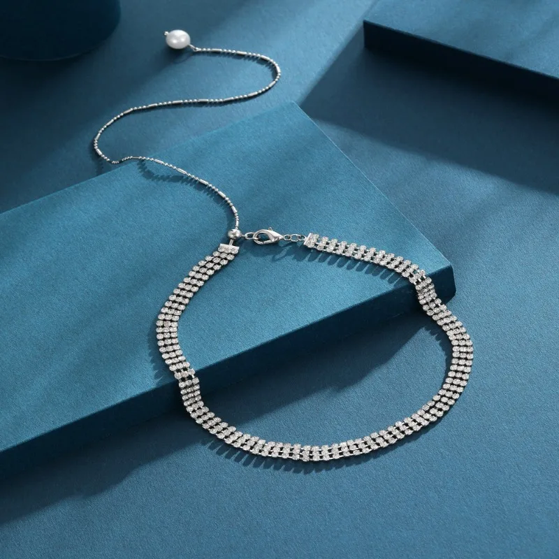 

Women's claw chain necklace that can be pulled out, unique and multi-functional collarbone chain necklace, retro necklace