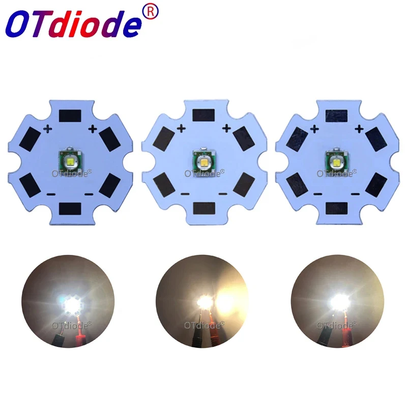 20pcs  XPC XP-C Q5 3535 SMD 1W LED Emitter Diode Neutral White Cool White Warm White with 20mm 16mm 12mm 8mm PCB