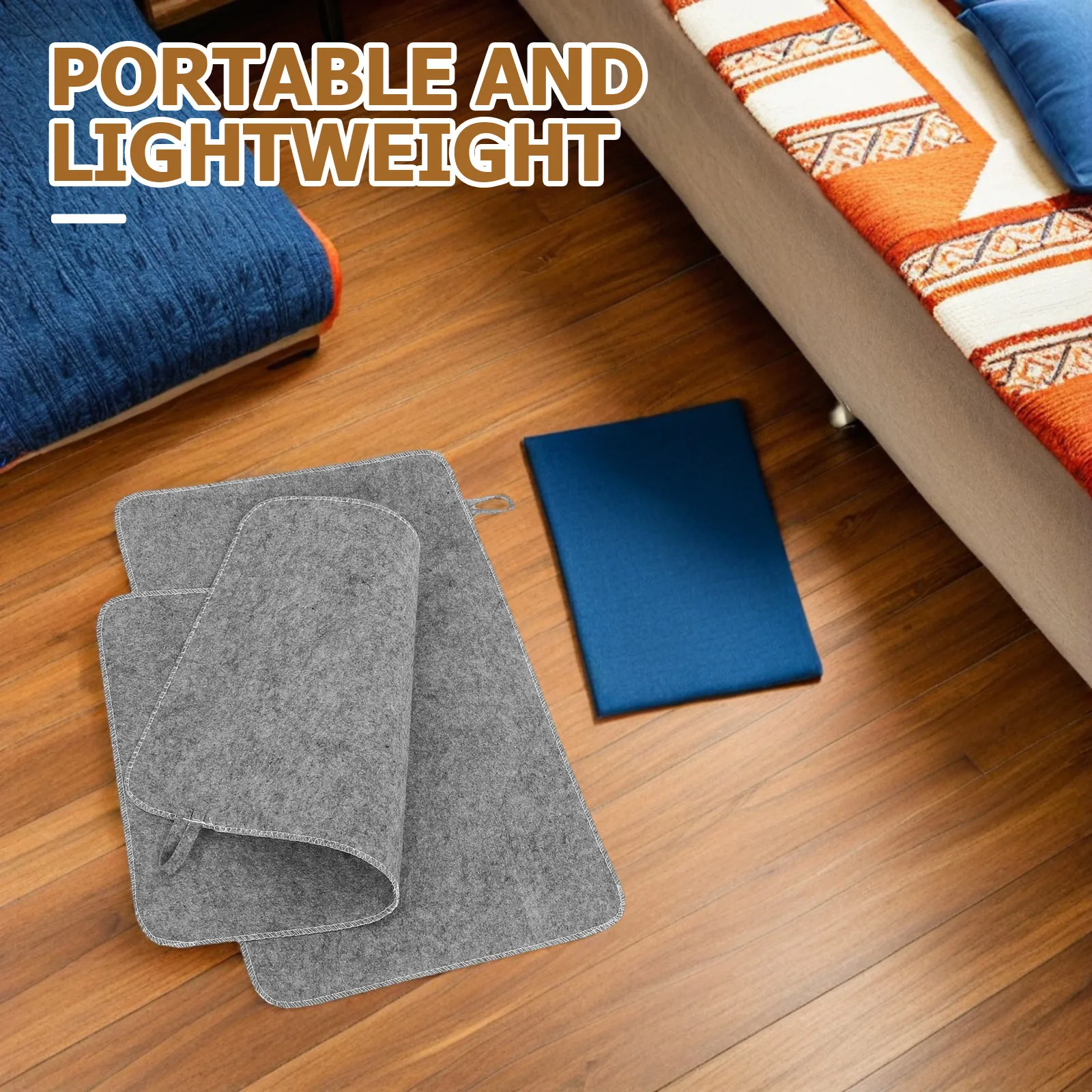 

5Pcs Sauna Accessories Felt Sauna Cushion Grey Quick Absorb Heat Insulation Mat for Bench Floor Mat Bath Spa Seat Pad
