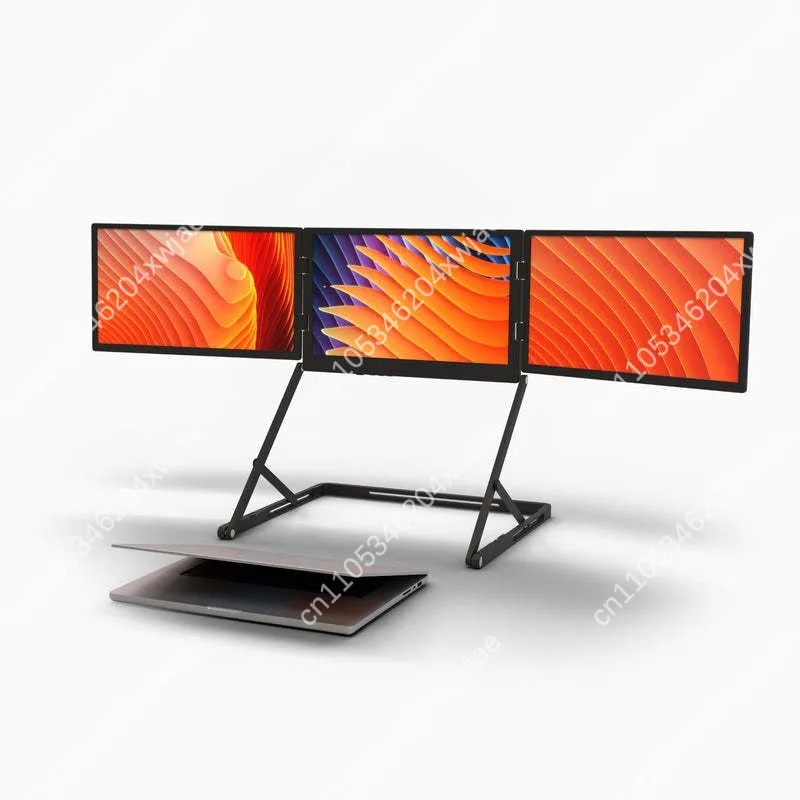 15.6 Inch Triple Portable Monitor 1080P FHD USB C External Screen for Laptop Travel Office Gaming