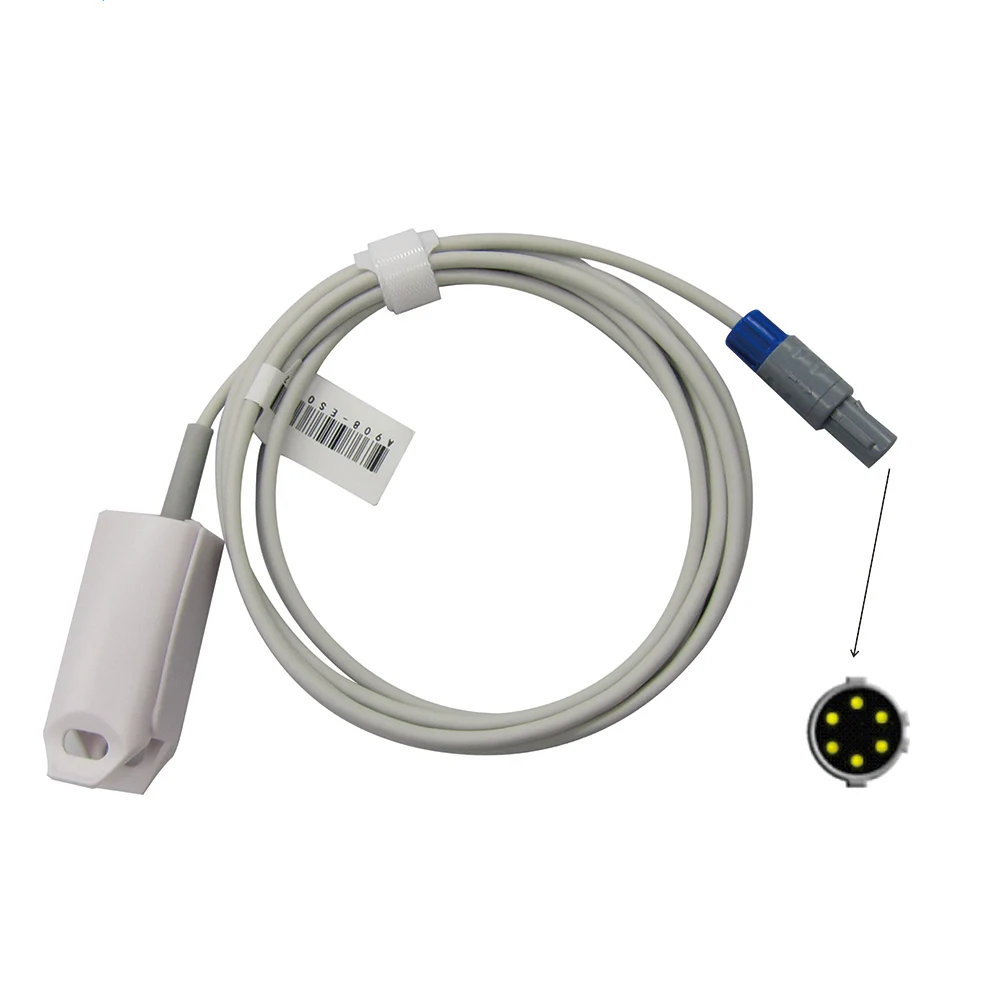 

Compatible SPRING SPR9000, Digital Monitor. Reuse Spo2 Probe Sensor Blood Oxygen Connector, Spo2 Sensor Cable for Pulse Oximeter