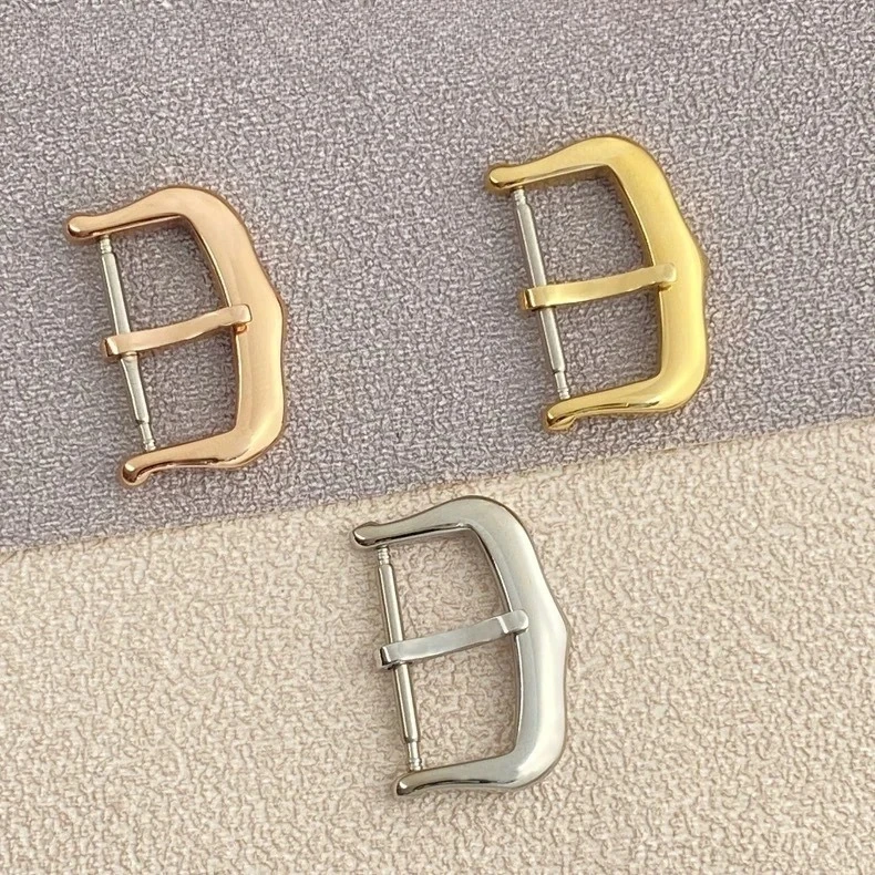 12mm 14mm 16mm 18mm 316L Stainless Steel Watch Buckle For Cartier Watch Replacement Clasp Gold Silver Rose view 6