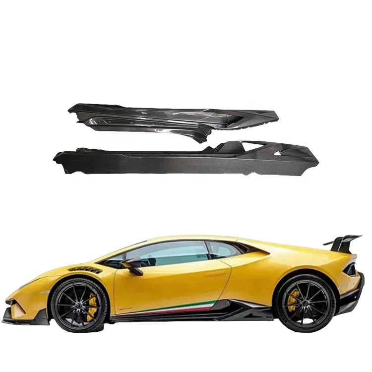 High Quality All Carbon Fiber P-Style Side Skirt Body Kit for Lamborghini Huracan LP580 LP610 Premium Body Parts
