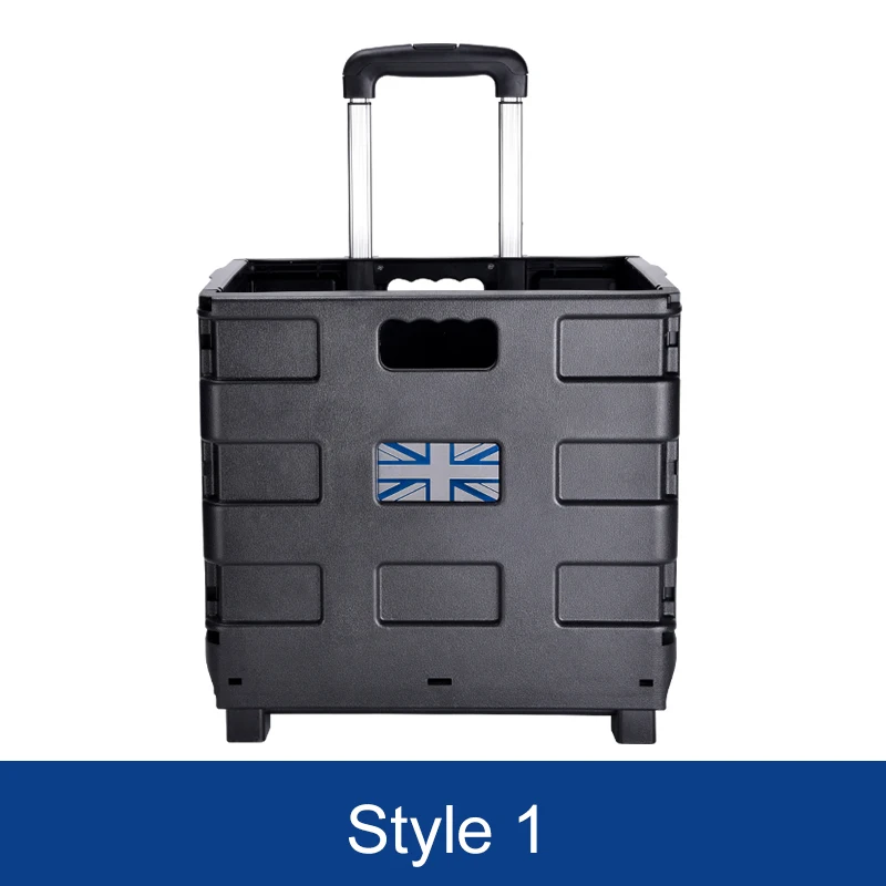 Multi-use Car Trunk Organizer Folding Handle Box Shopping Cart Storage Tidying Stowing  Auto Interior Accessories Universal