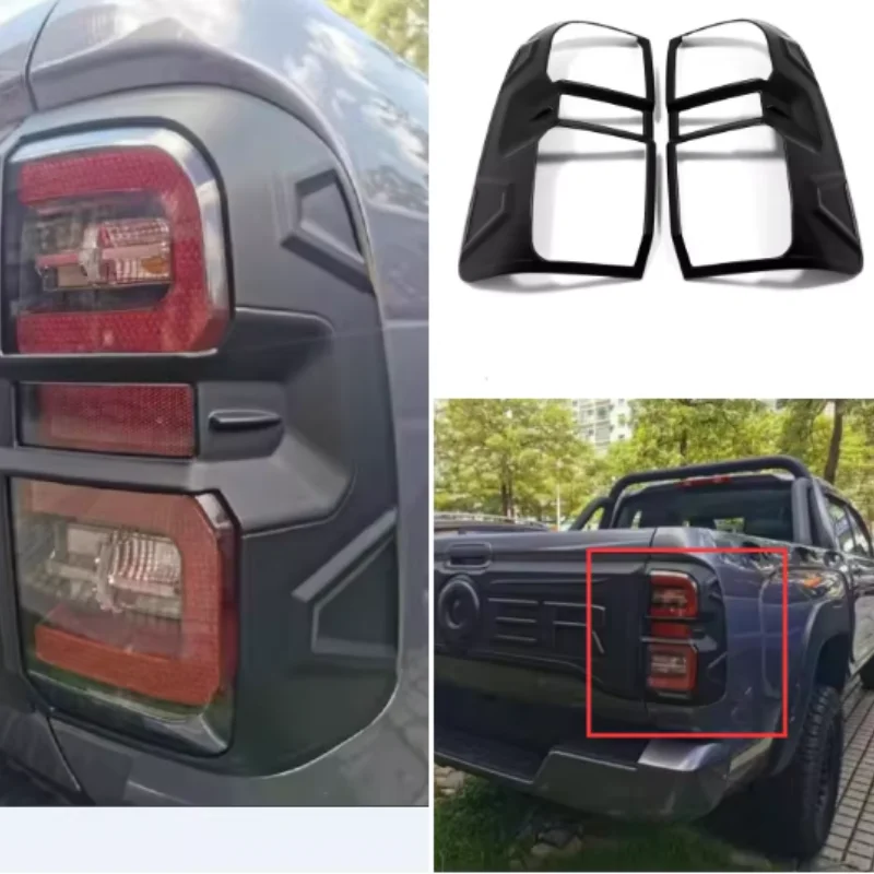 

For Great Wall Cannon GWM Poer KingKong 2022 2023 Accessories Rear Tail Lights Lamps Decoration Cover Trim Car Taillight