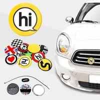 3D Metal Front Grill Emblem Badge Customizable patterns Stickers For MINI Cooper JCW S One Countryman R60 R61 F55 F56 F60 R55