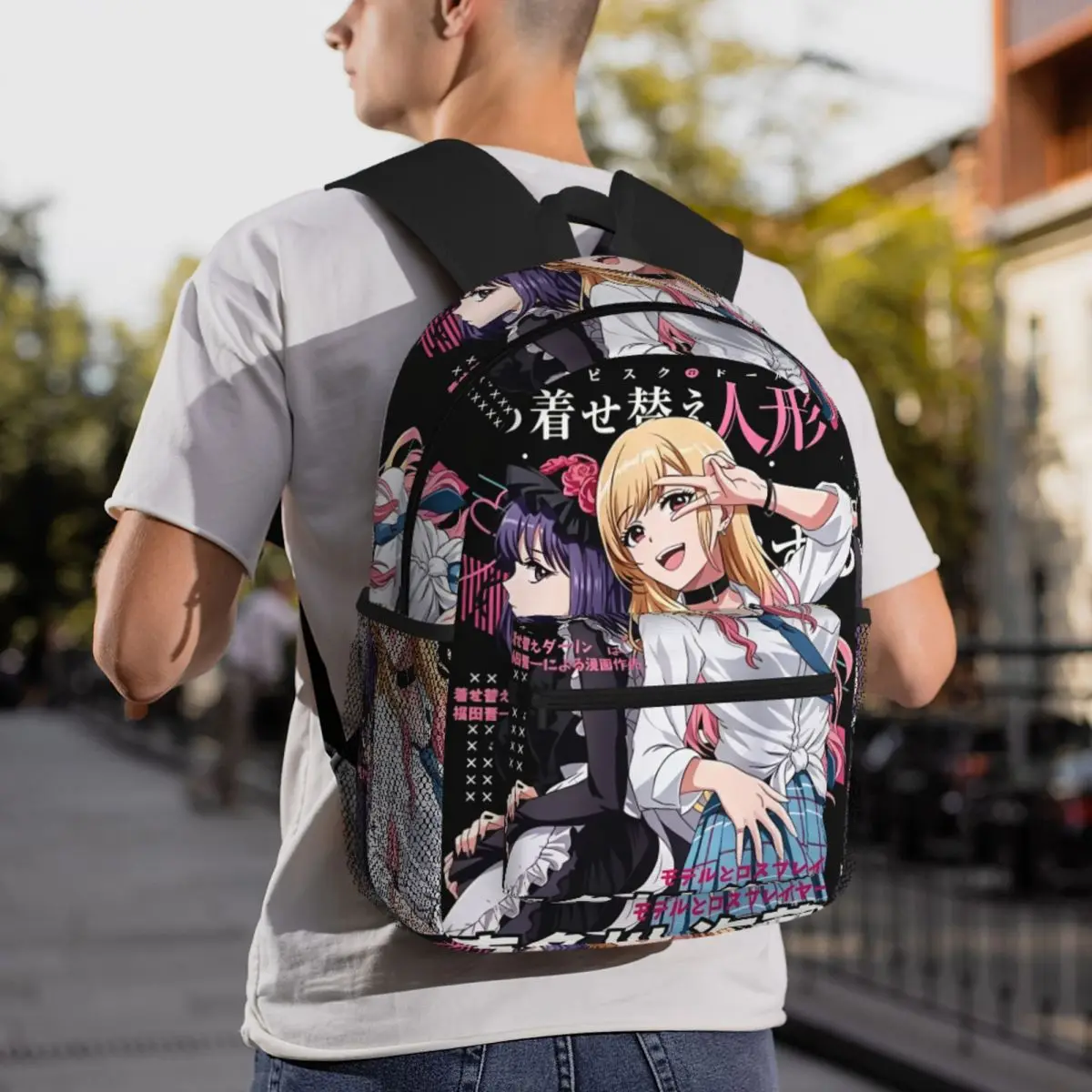 My Dress-up Darling Anime With Kitagawa Marin And Sajuna Inuyama Print Student BookBag Kids School Bag Computer Shoulder Bags