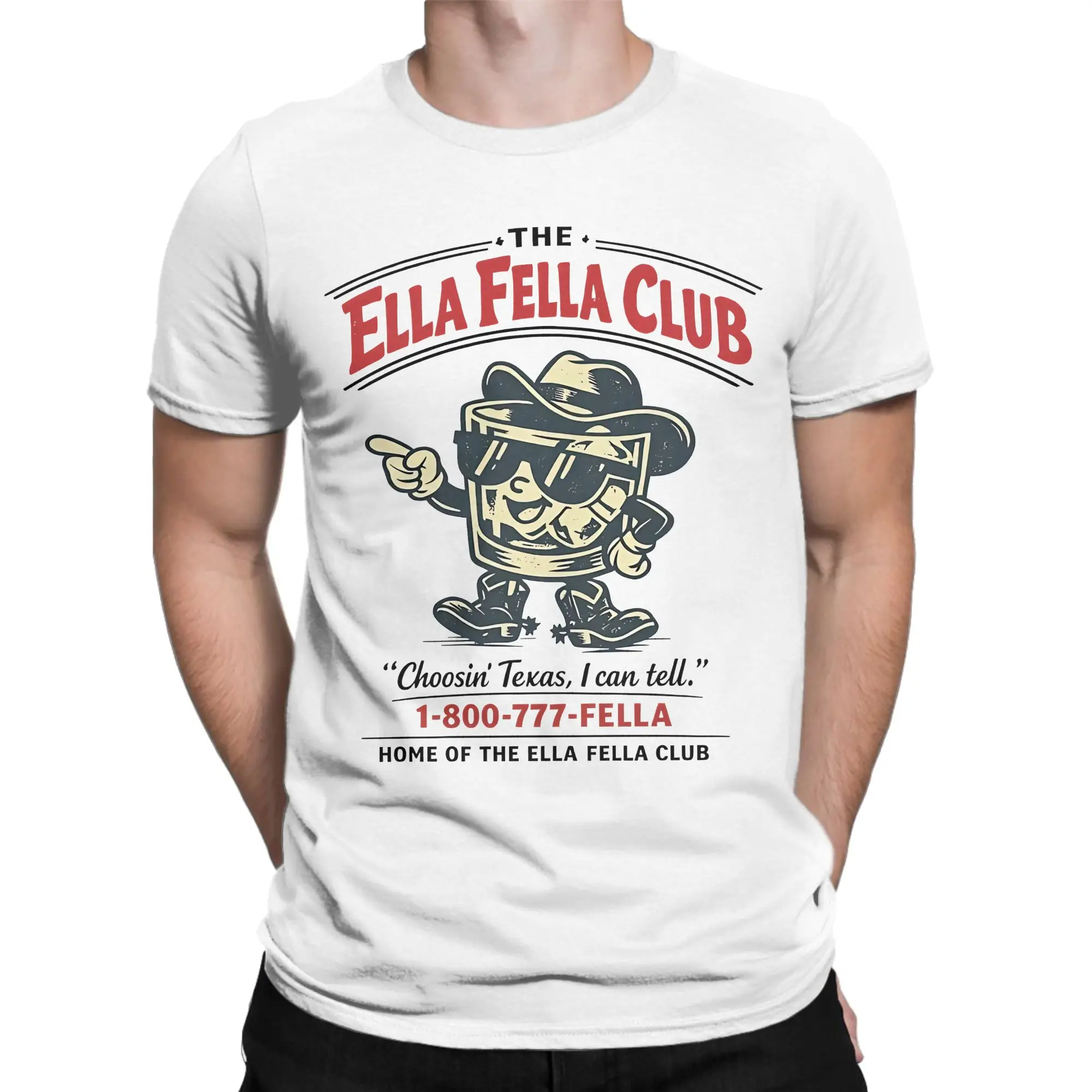 Vintage Ellas Fella Club T-Shirt for Men Women Round Neck 100% Cotton T Shirts  Short Sleeve Tee Shirt 6XL Tops