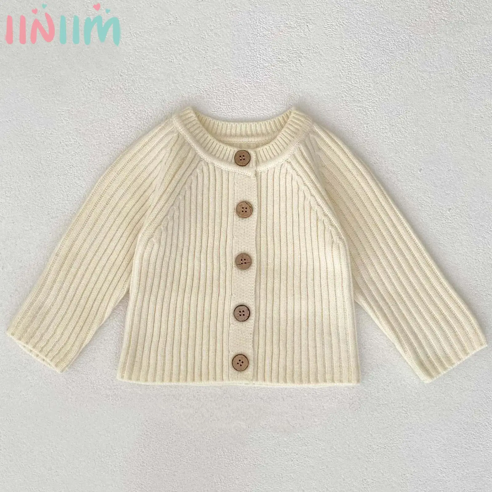 

Повседневный кардиган для маленьких девочек и мальчиков, свитер, осенне-зимняя одежда, вязаная куртка в рубчик на пуговицах с длинными рукавами, верхняя одежда, трикотаж