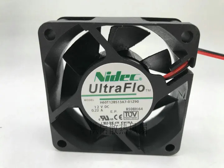 Nidec H60T12BS13A7-01Z90 DC 12V 0.22A 60x60x25mm 2-Wire Server Cooling Fan