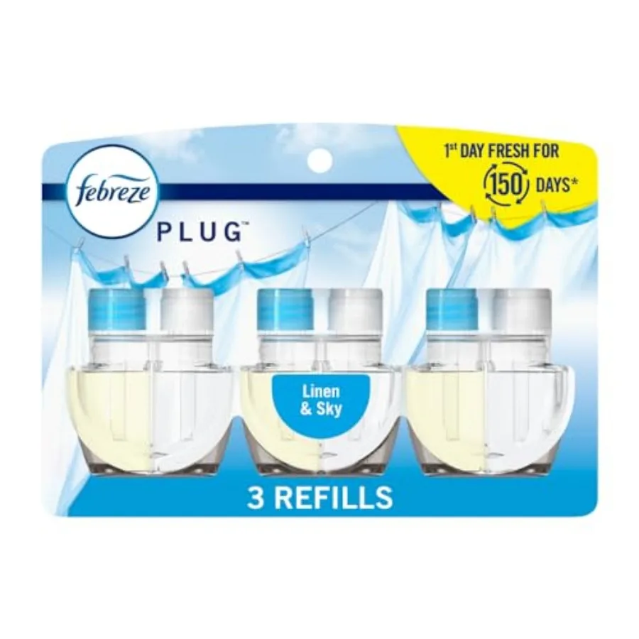 

Febreze Plug-In Air Freshener, Odor-Fighting Scented Oil Refill, Air Fresheners for Home and Bathroom and Kitchen, Long Lasting