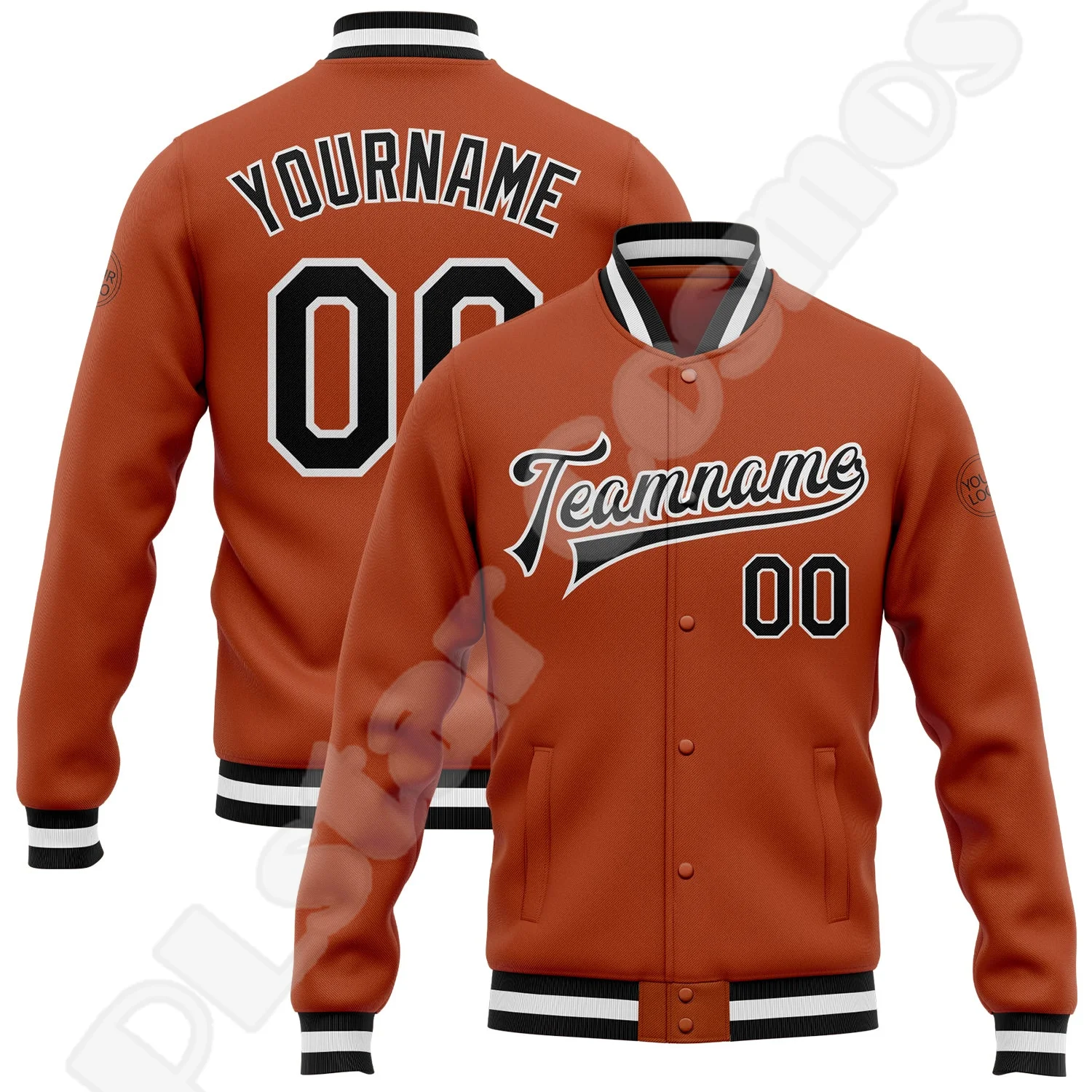 Custom Name Number DIY Logo Colorful Pattern Retro Harajuku Streetwear Autumn Winter Casual Funny Botton Coat Baseball Jacket X5