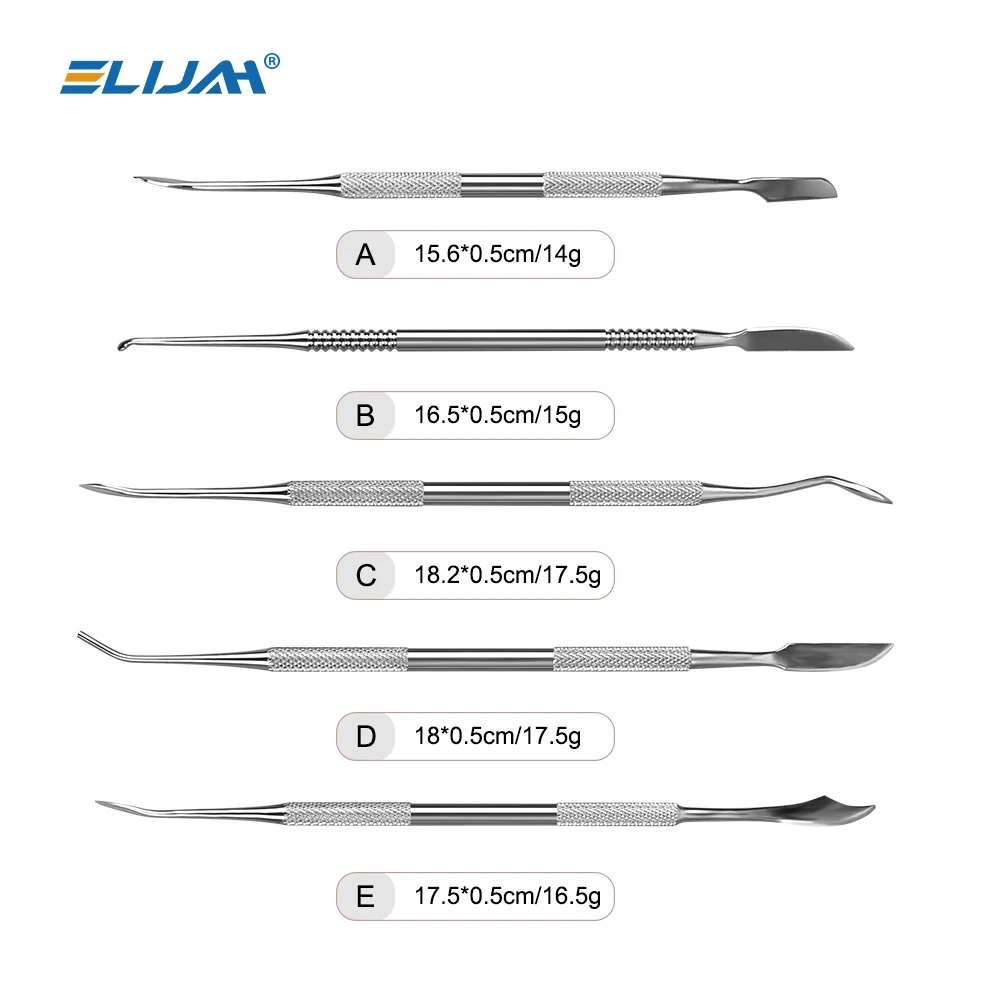 1 Set Dental Spatula Plaster Knife Practical Stainless Steel Versatile Teeth Wax Carving Tool Set Dentistryl Instrument