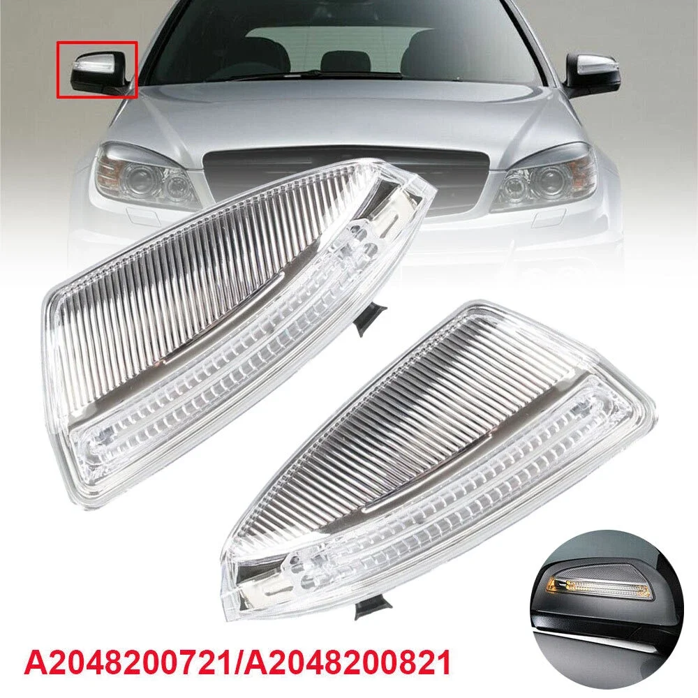 For Mercedes-Benz C Class W204 S204 W639 W164 ML300 ML500 ML550 Car LED Rearview Mirror Turn Signal Light A2048200721 2048200821