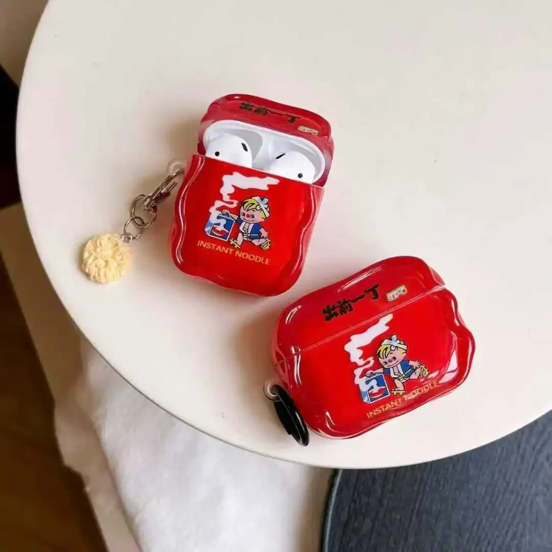 Para Apple AirPods Pro3 2025 nueva funda inalámbrica para AirPods 4 3 2 1 Pro2 cubierta patatas fritas fideos instantáneos billar No.8 bebida