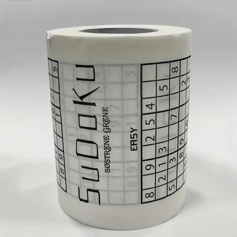 Fun Math Game Themed Toilet Paper - 3-Ply High-Quality Unbleached Wood Pulp, Suitable for Home and Party Decorations, Unique Gift Idea