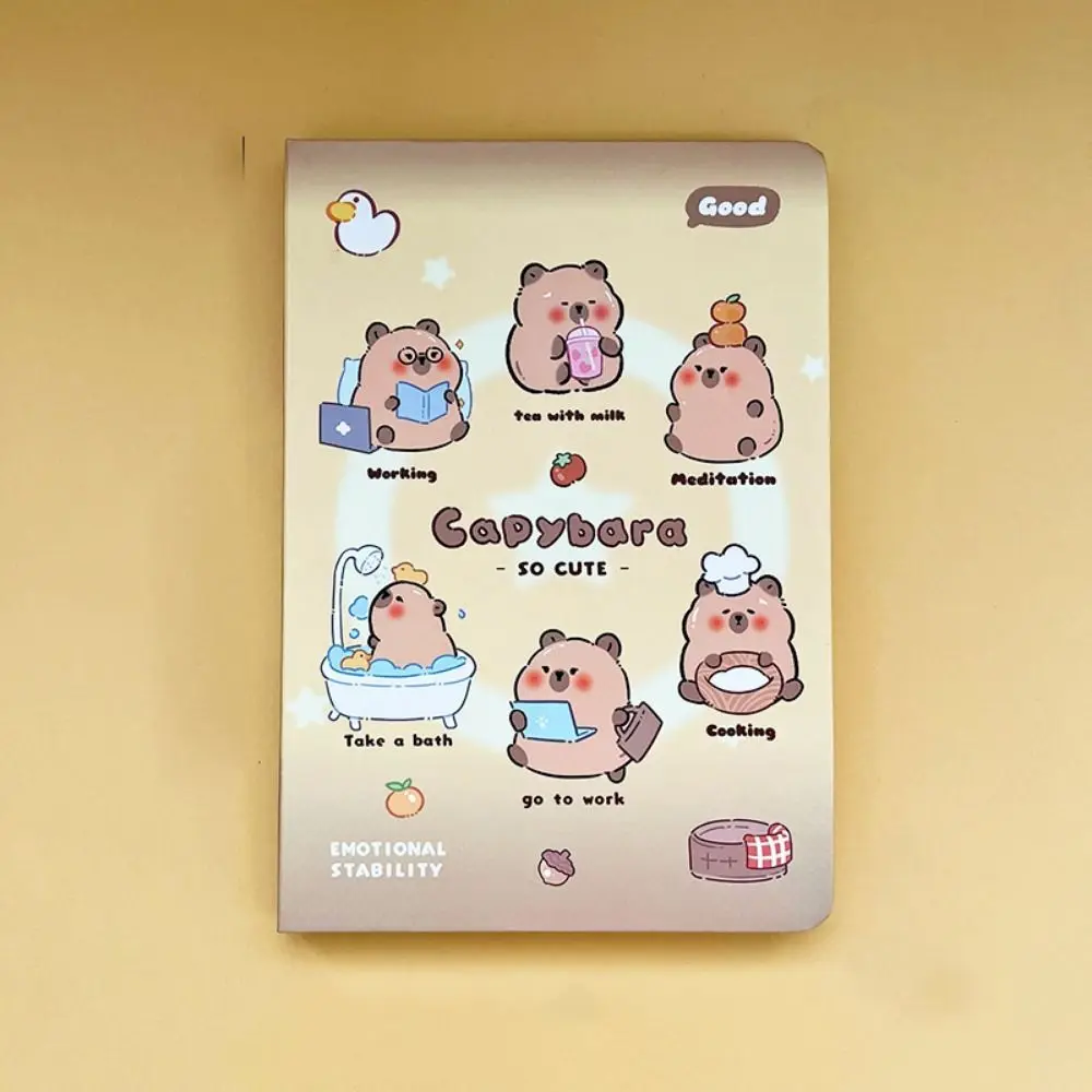 Creative Capybara Notebook A5 96 Sheet Cute Capybara Memo Pad Thickened Inner Pages Capybara Printed Cartoon Memo Note Pads