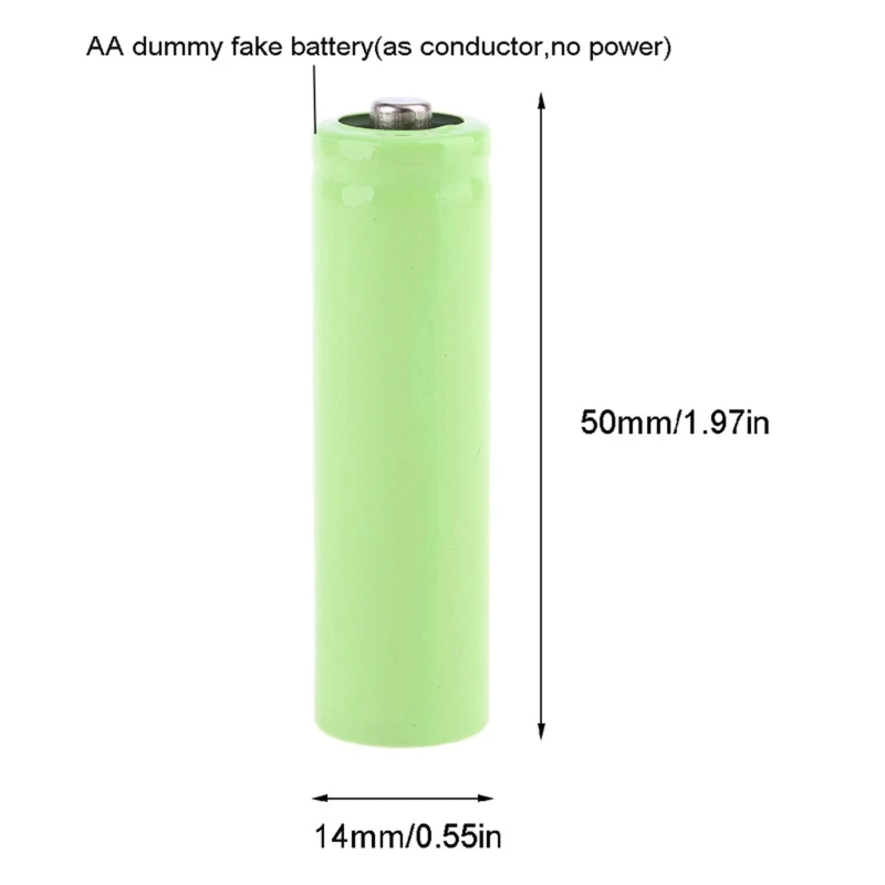 AA formato AAA batteria segnaposto conduttore falso configurazione batteria fittizia per Shell 14500 LR6 AM3 AA Battery Placeholder