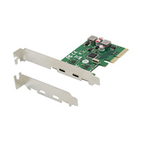 PCI-E 2 Port USB3.1 Type-C Expansion Card 5Gbps Dual Type C Adapter Self Powered PCIe USB3.0 Converter ASM1142 Chipset