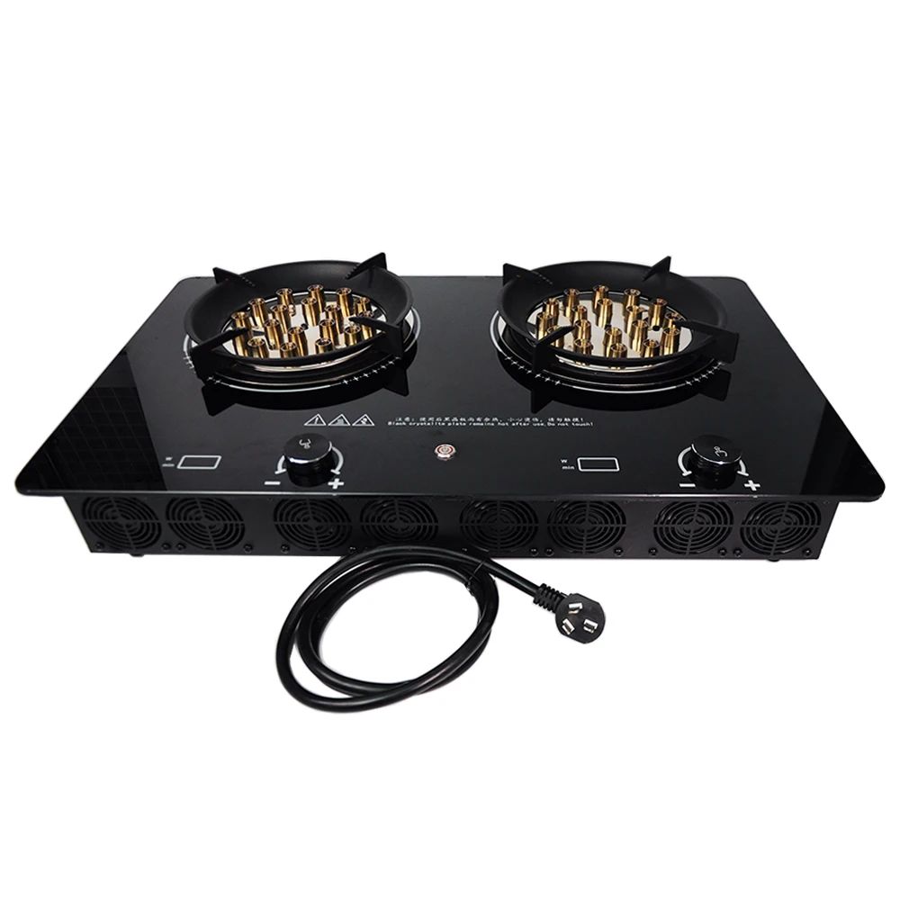 6000W Plasma Electric Flame Stove 2 Burners No Gas No Fuel Pure Electric Household Outdoor Energy Efficient Ultimate Kitchen
