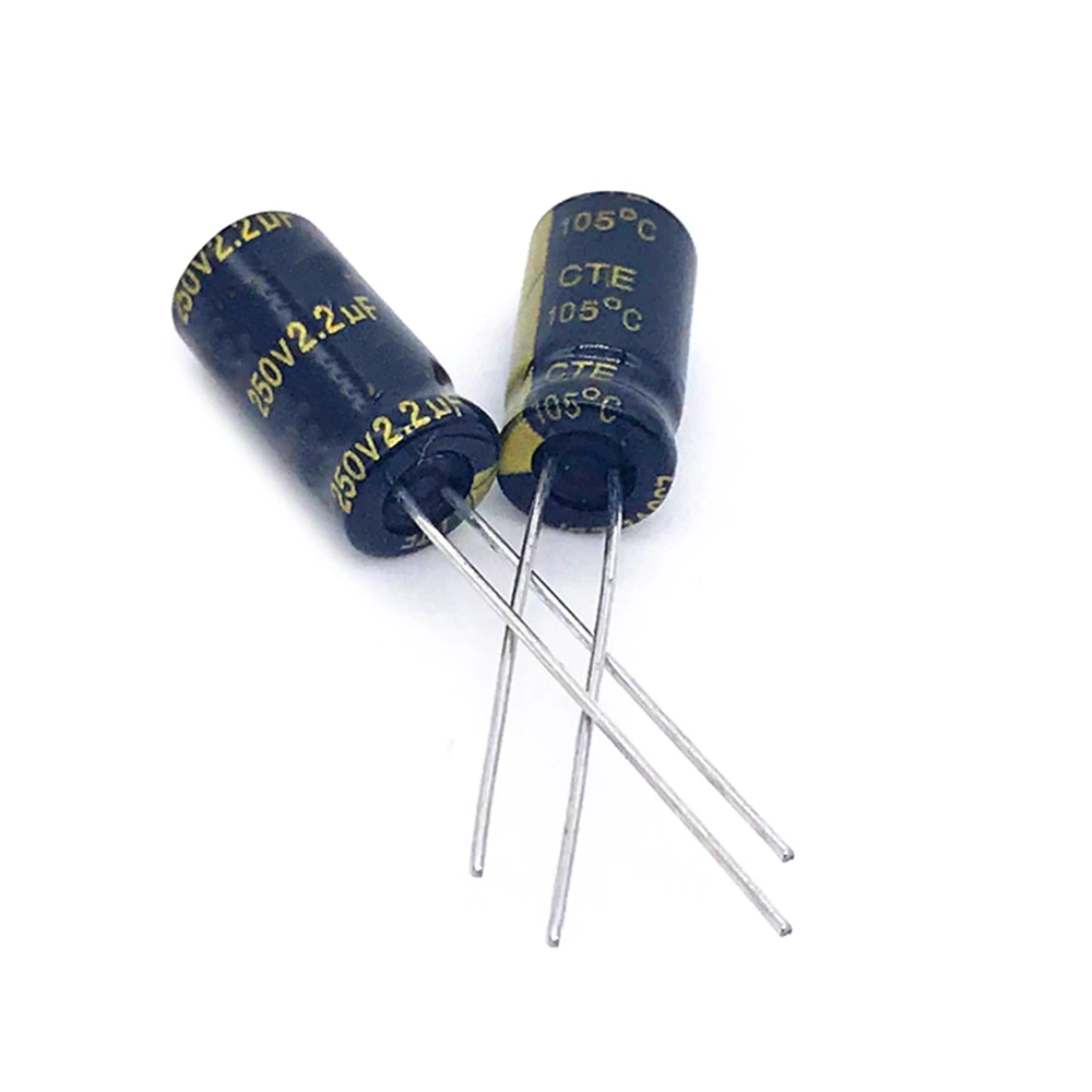 20pcs Electrolytic Capacitor 250V2.2UF 250V 2.2UF 6X12 mm High Frequency Low ESR Aluminum Capacitors