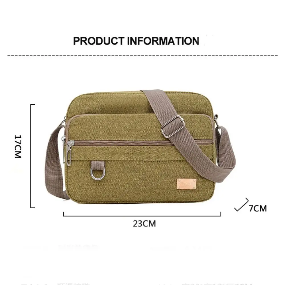 Retro Canvas Bag Man\'s Handbag Travel Shoulder Bag Large Capacity Messenger Crossbody Bag