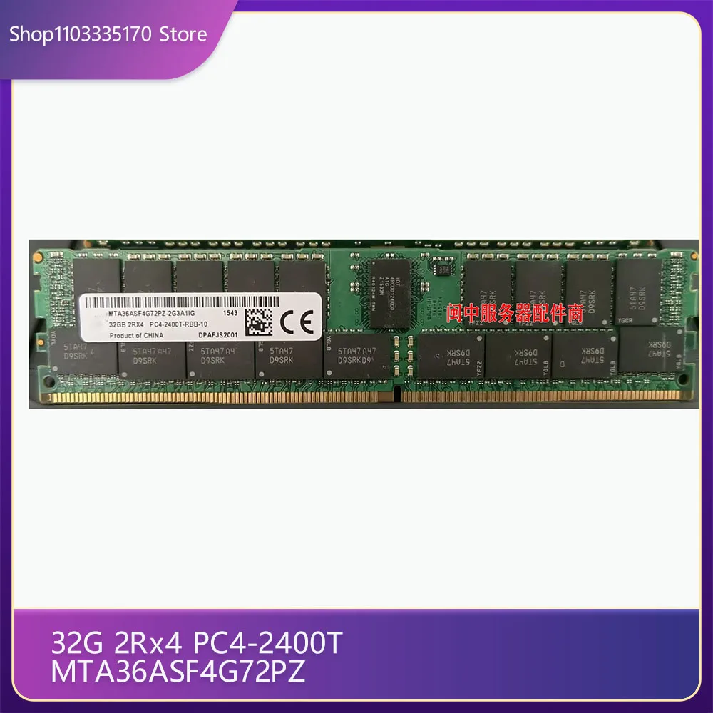 Server Memory for MT 32G 2Rx4 PC4-2400T MTA36ASF4G72PZ,1 piece