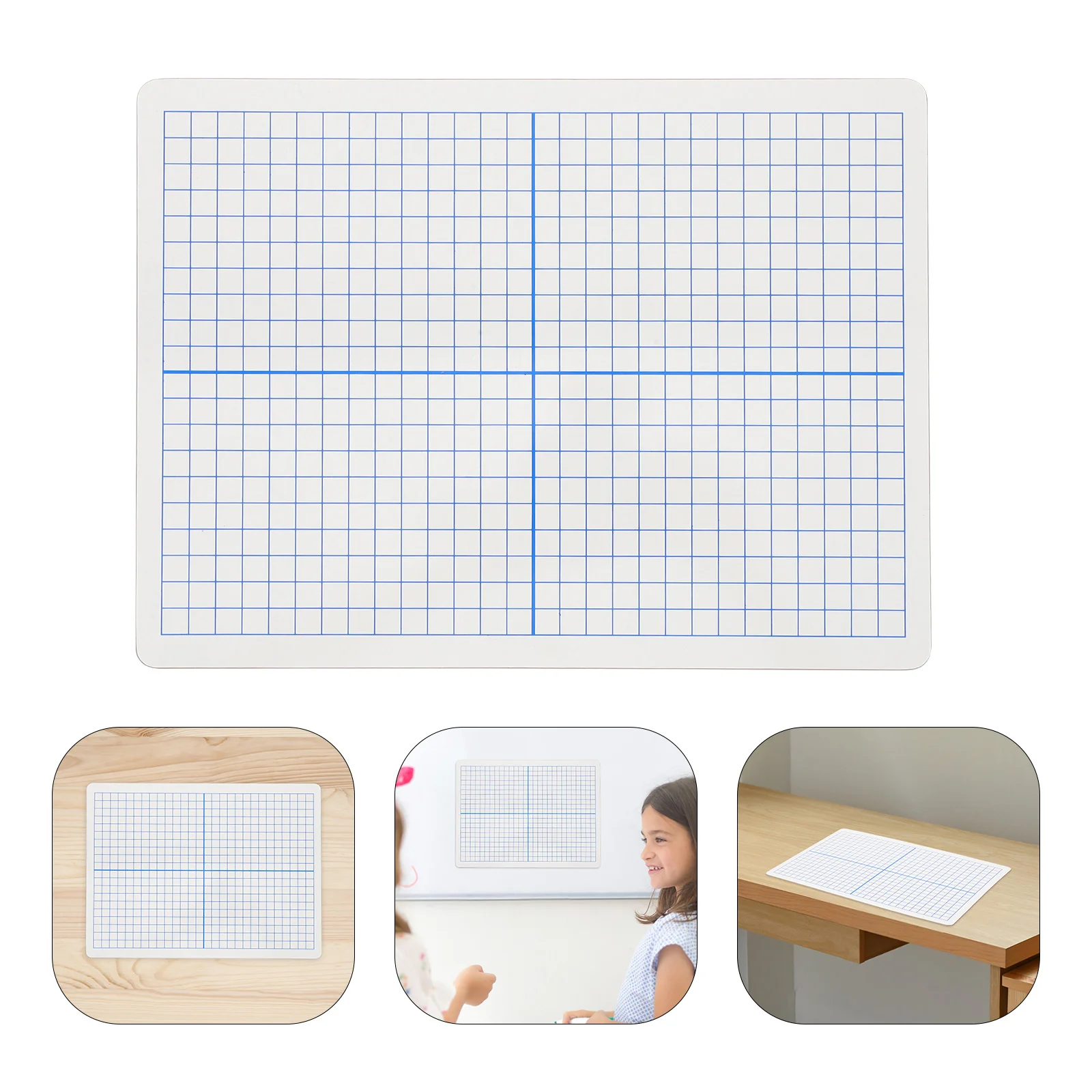 

Double-Sided Whiteboard With Grid Lines Dry Erase Portable Small Desk Board For Planning Drawing Reusable Waterproof Surface