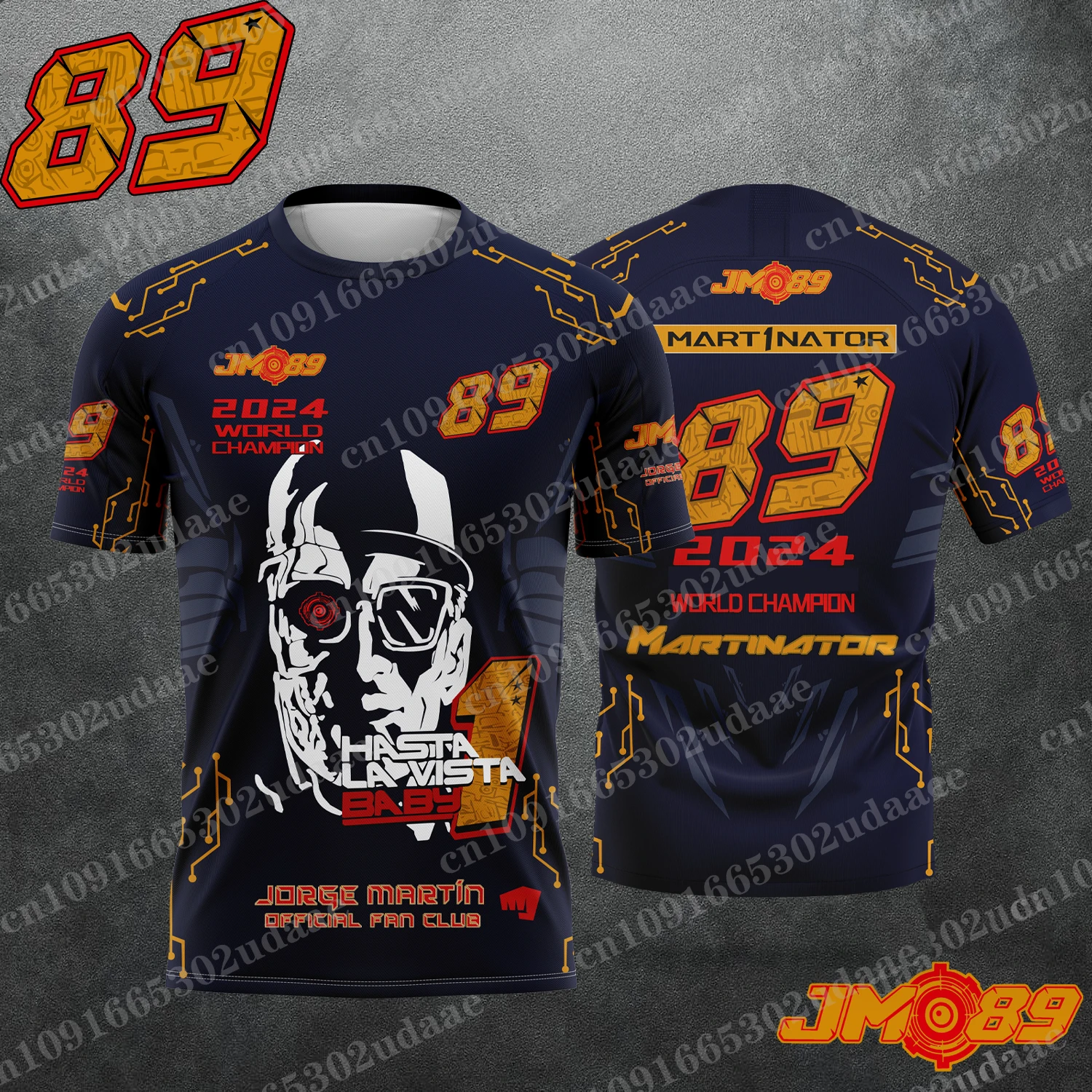 2024 New Motorcycle Race 89 Driver Jorge Martin Fan Men\'s Summer Sports and Leisure T-shirt