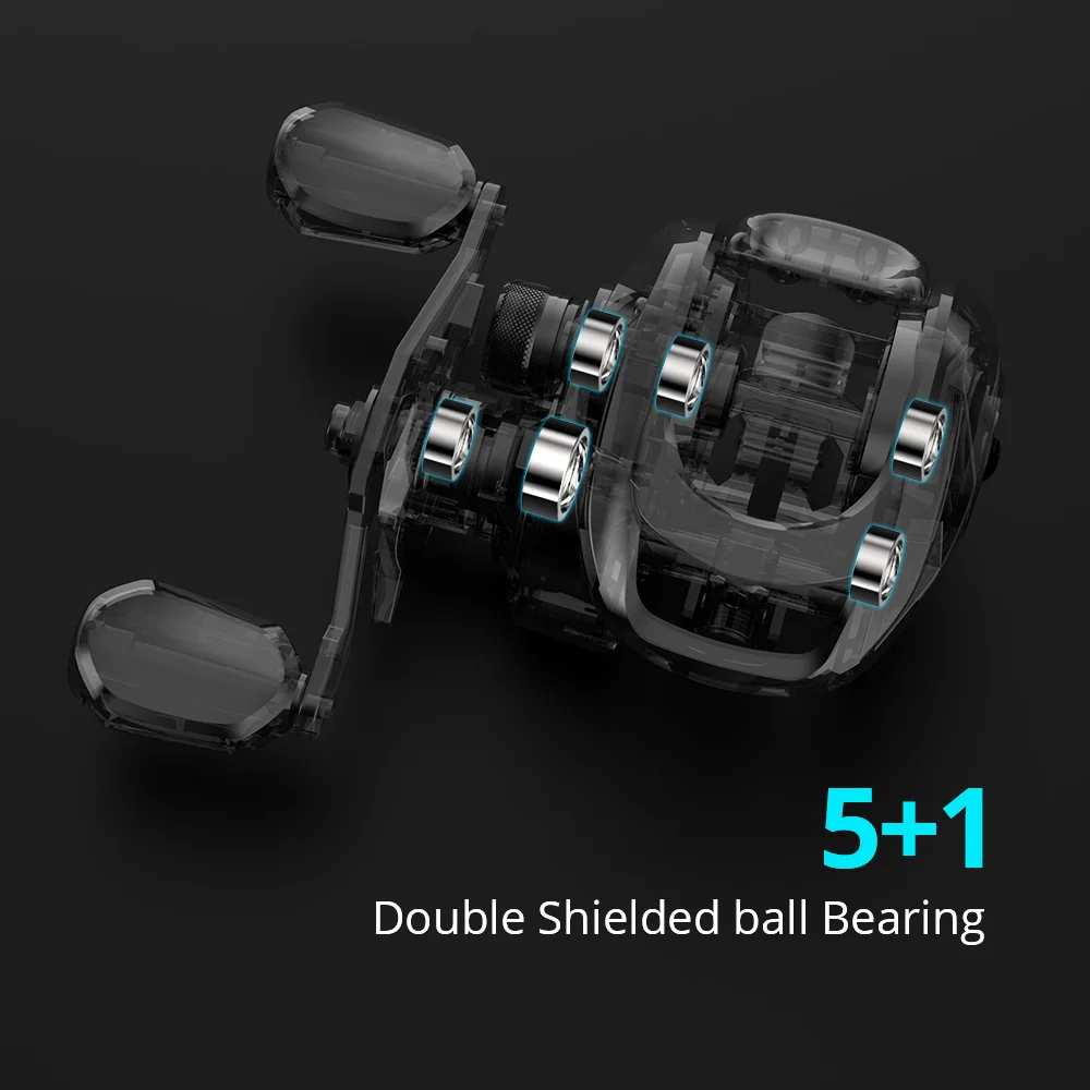 KastKing Brutus Baitcasting Reel Magnetic Braking System 7.2:1 Gear Ratio 5+1 Ball Bearings 8KG Max Drag Fishing Coil