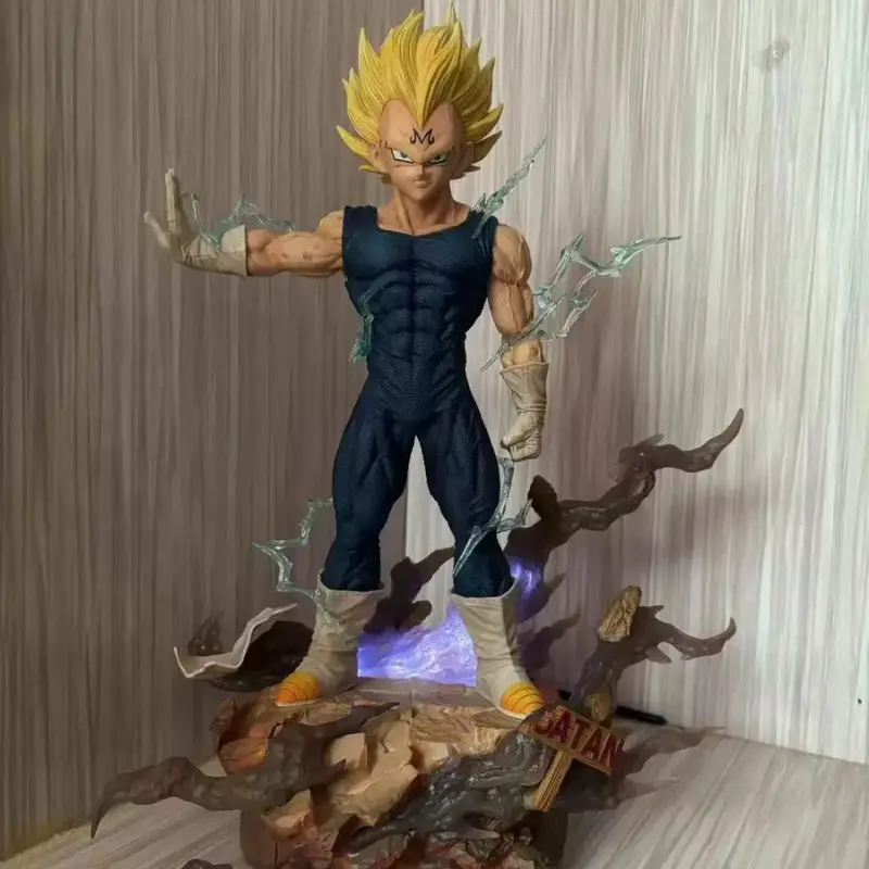 New 33cm Anime Dragon Ball Z Figure Majin Vegeta Pvc Figurine Replaceable Hands Head Action Figures Collection Model Toys Gifts