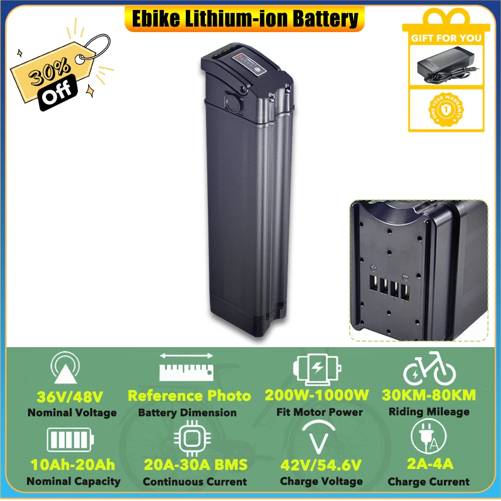 

Upgraded Lithium-ion Heybike Mars 1.0 E-bike 48V 10.4Ah 13Ah 15Ah 17.5Ah 20Ah Battery Pack Mid Tube Akku with Charger