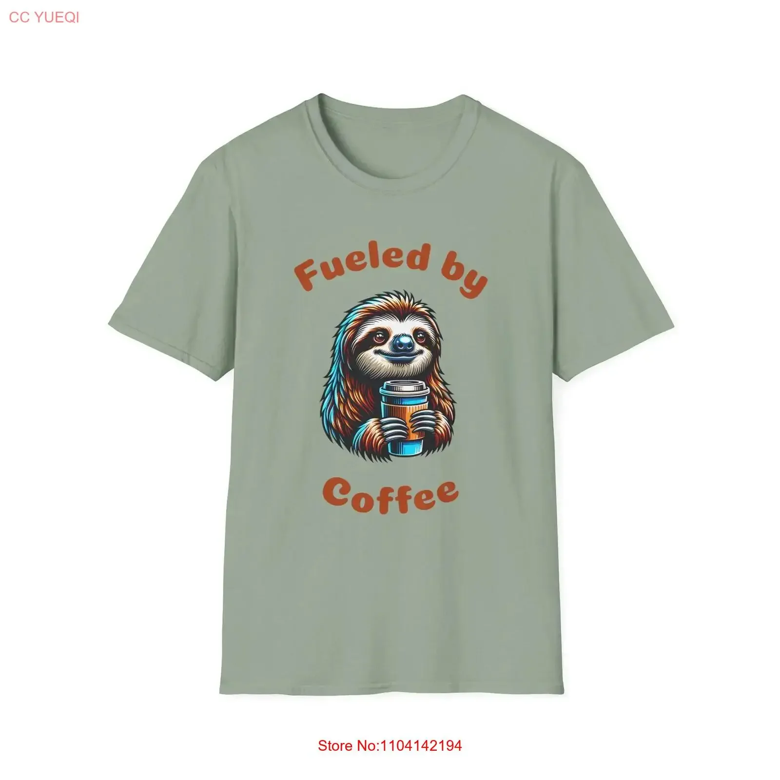 Sloth Coffee T Shirt Lazy Day Cute Animal Relaxing Top Comfy Lover Apparel vintage Washed Stretched Versatile streetwear