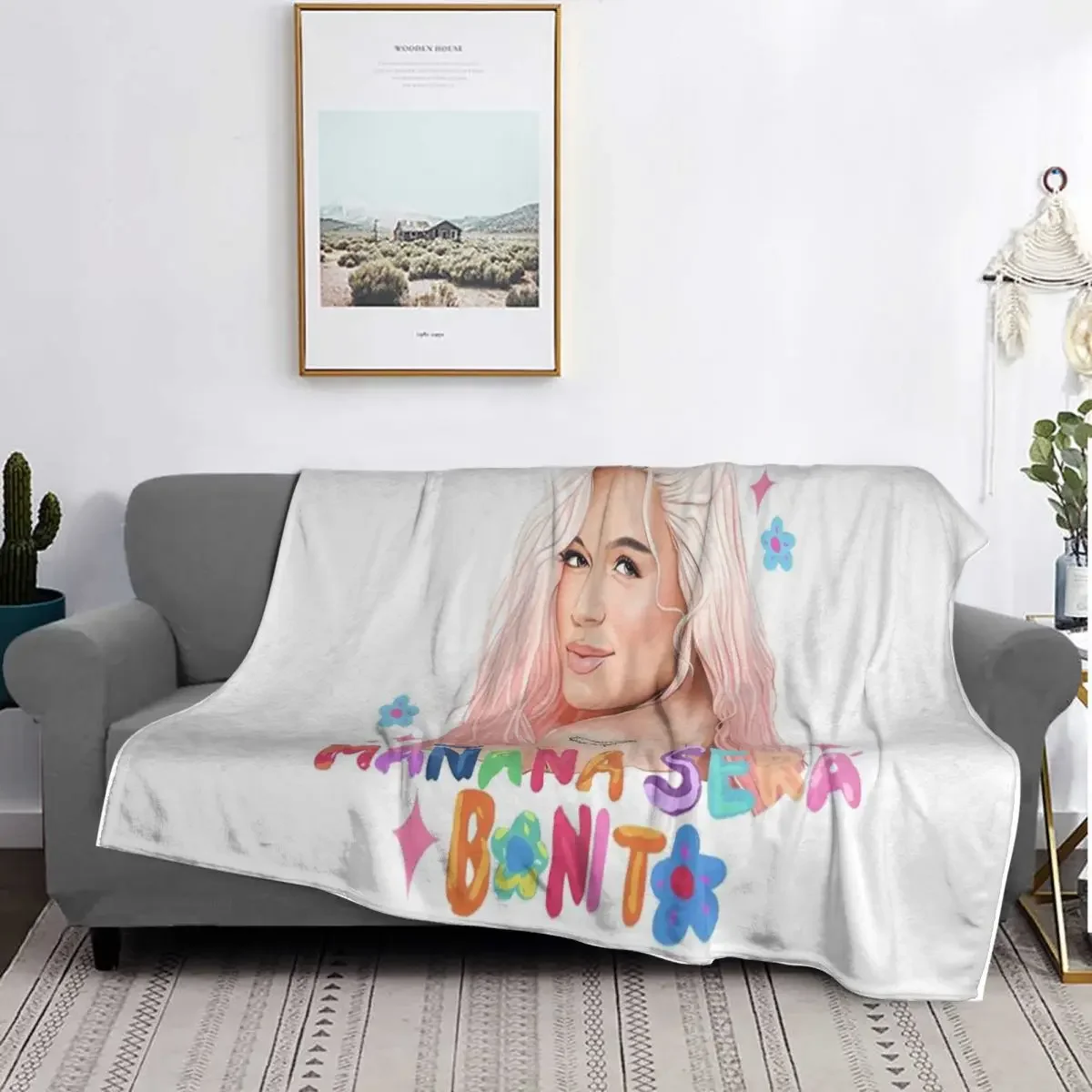 Manana Sera Bonito Colombian Music Singer Karol G Blanket Soft Warm Flannel Throw Blanket Plush for Bed Living room Picnic Home