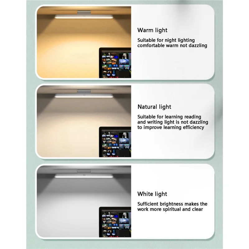 

ABUP-3X Wireless LED Wall Reading Light Stick On Bunk Dimmable Contact Lights Headboard Adhesive Lamp For Makeup Mirror White