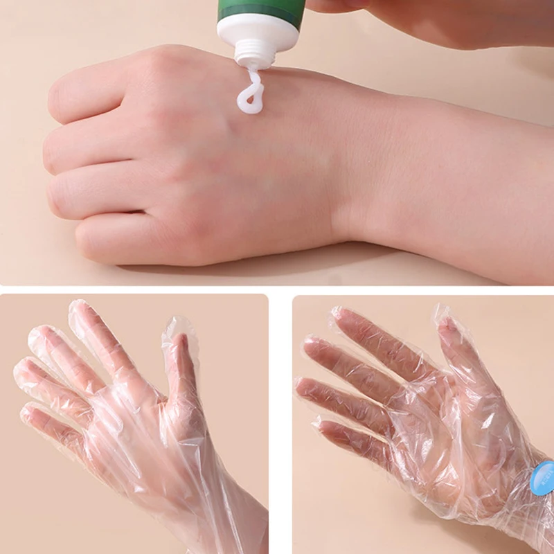 100 قطعة المتاح القدم ترطيب الجوارب أكياس اليد شفافة بولي ايثيلين القدم سبا يغطي الكالس مزيل قدم الرعاية أدوات باديكير