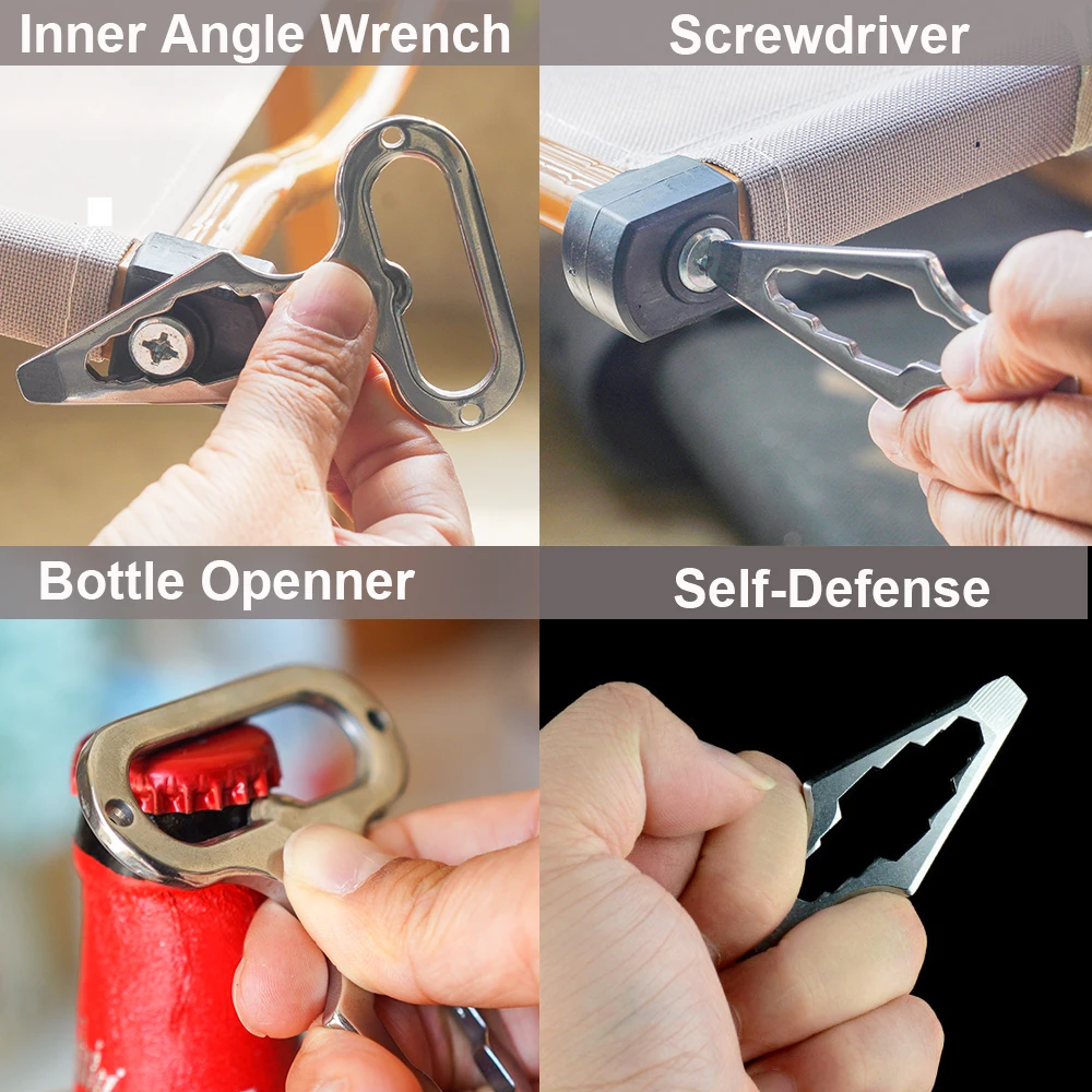 Topvico 5pcs/pack Keychain Self Defense Supplies Protection Tools Stainless Steel Bottle Opener Personal Defense Safety Security