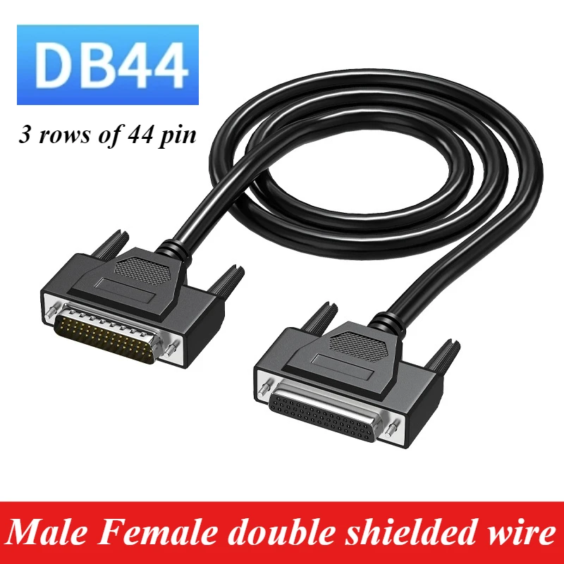 DB44 Data Cord Male to Male to Female 3 Row of 44Pin Extension Cable Industrial Grade Pure Copper CNC Programmer Signal Cable
