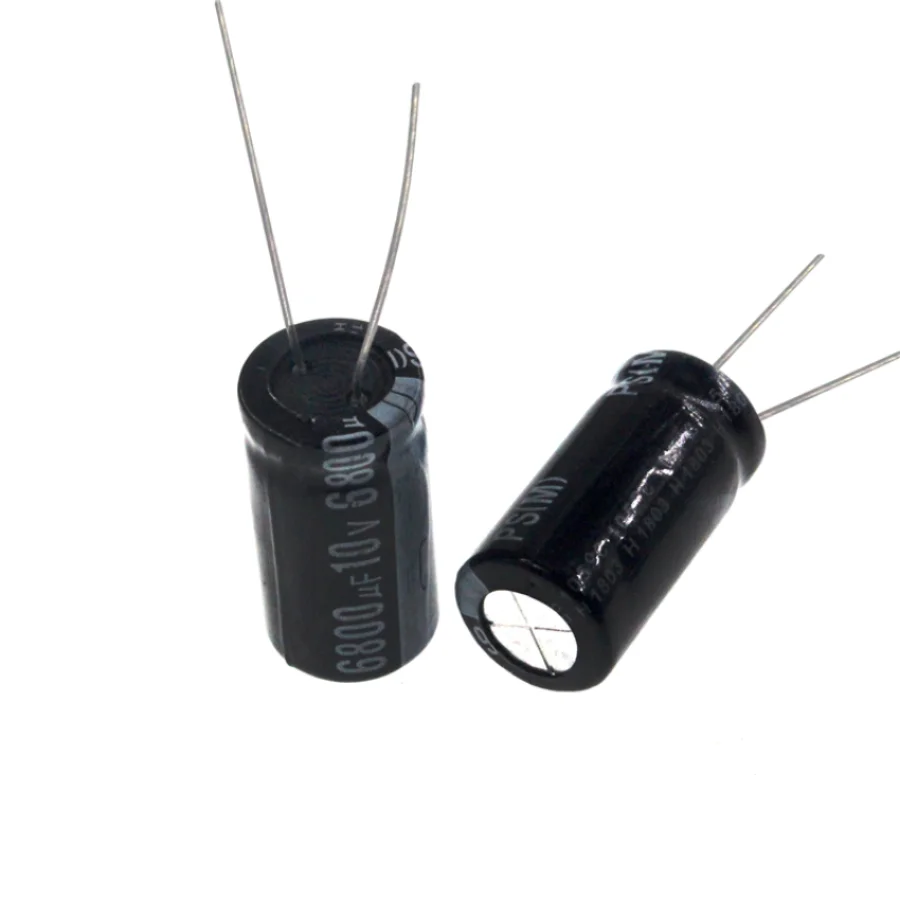 Capacitor eletrolítico de alumínio, radial, 6800uF, 10V, 6800MFD, 10WV, 13x25mm, 10pcs