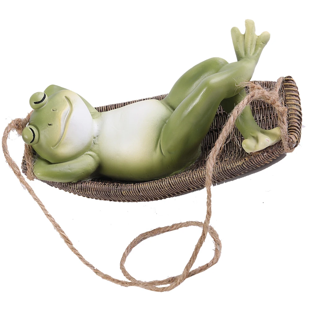 

Resin Frogs Decor Delicate Hanging Garden Ornament Adorable Frog Figure Garden Accessories Compact Lightweight Courtyard