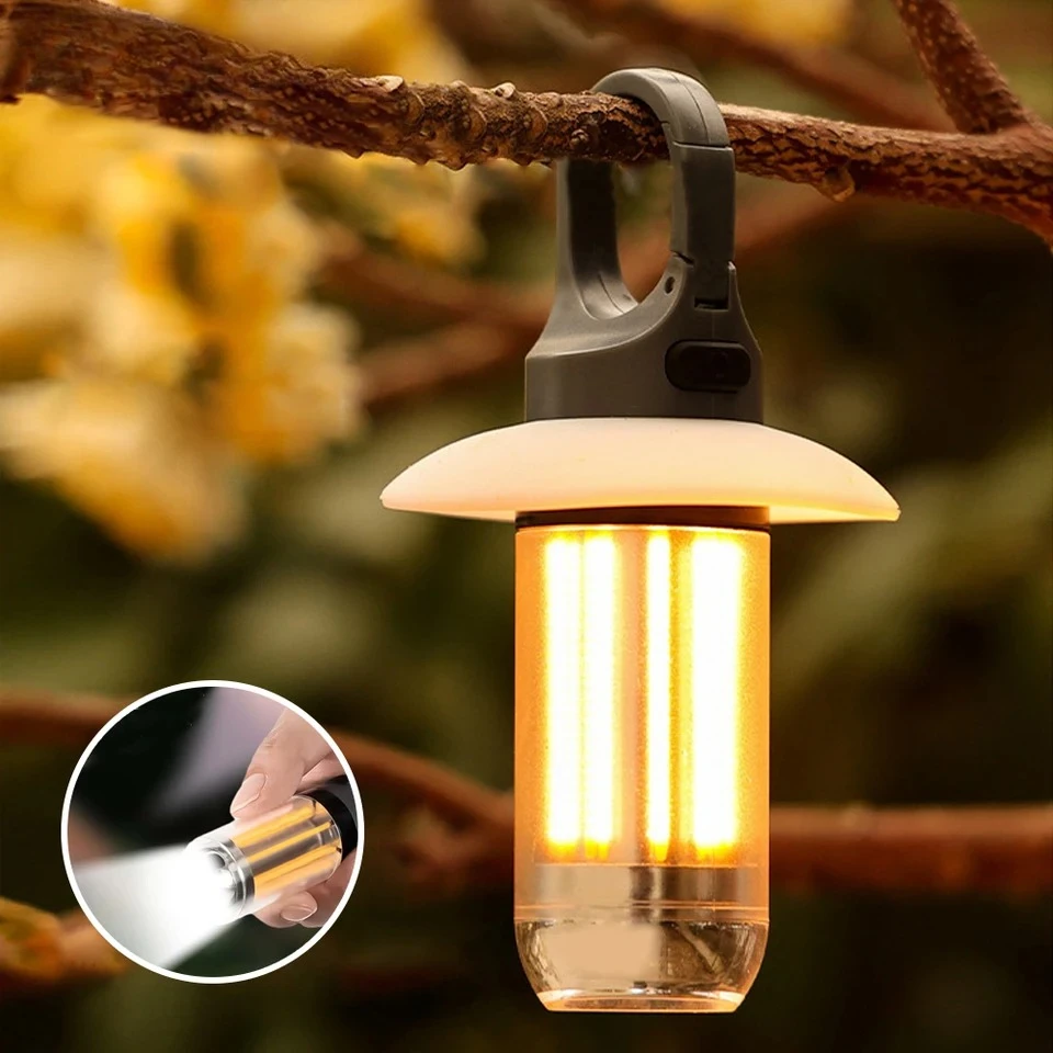 

Перезаряжаемый светодиодный фонарь для кемпинга, портативный супер яркий светильник для палатки, 5 режимов, водонепроницаемый подвесной крючок, уличный туризм, рыбалка