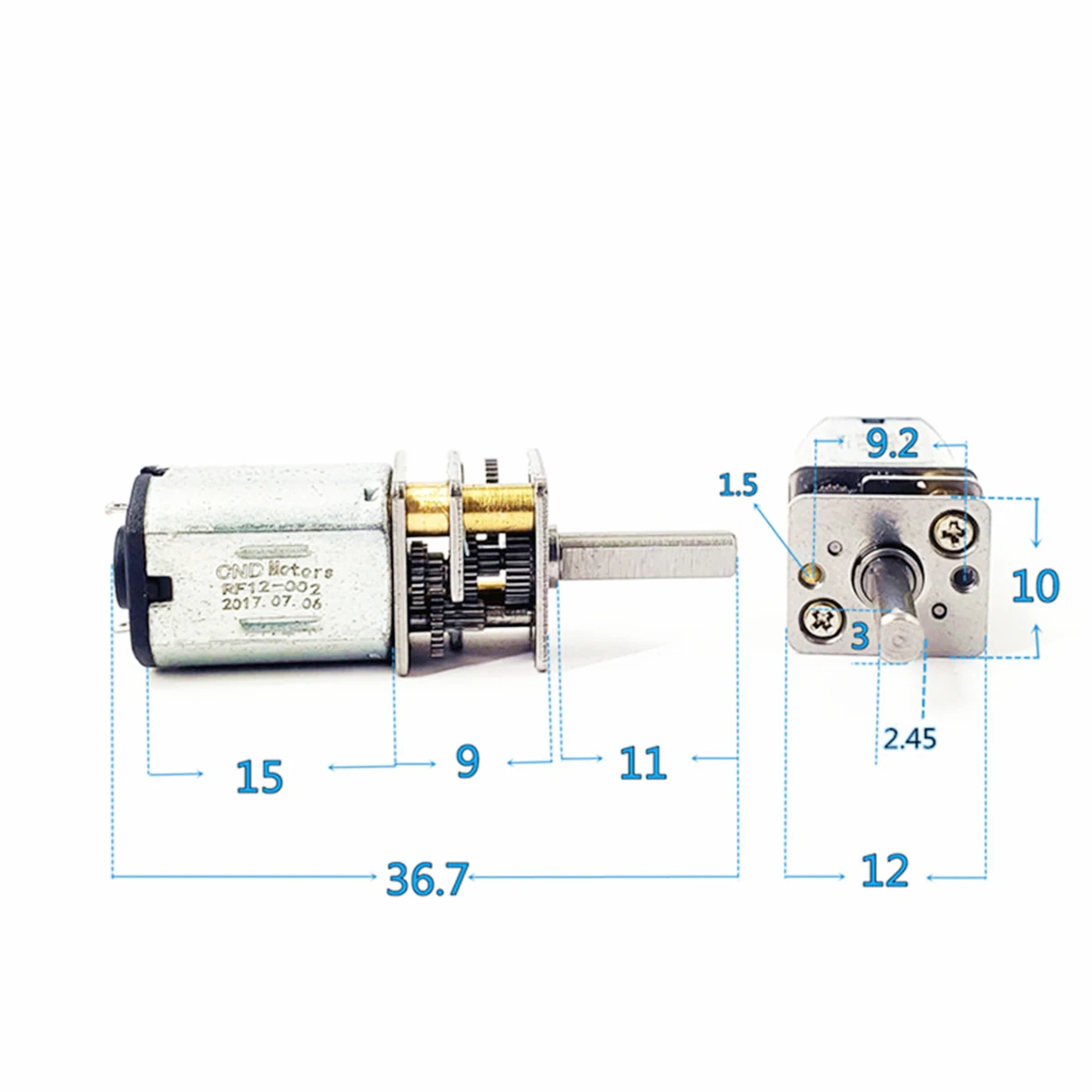 Mini N20 Gear Motor DC 3V 6V 200RPM Gear Reducer Full Metal Gearbox for Robot Electric Lock Smart Car